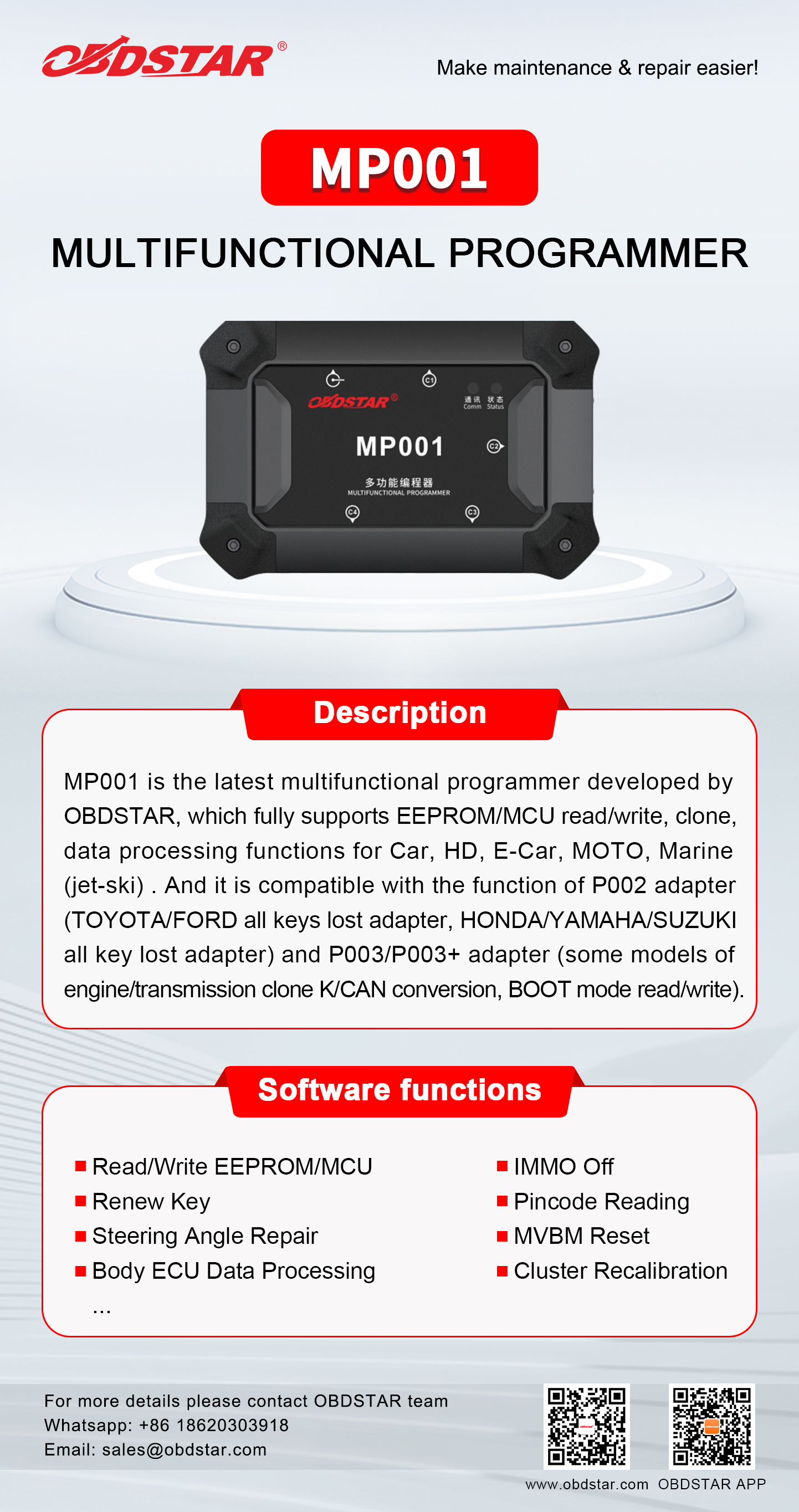MP001 PROGRAMMER
